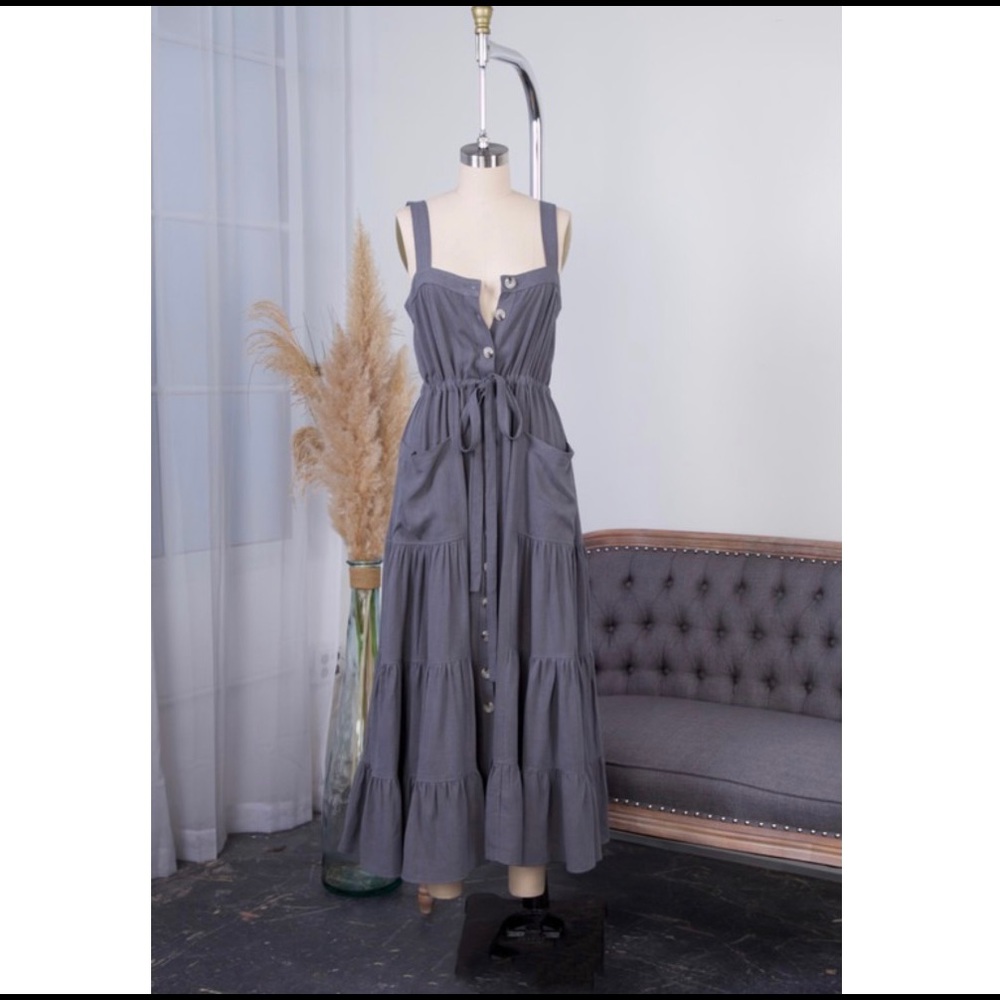 Button Midi Dress - Picture 5 of 7